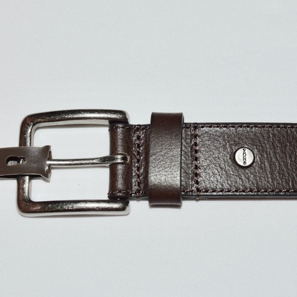 NEW Boconi Dark Brown Leather Belt - Size 38 - Picture 8 of 14
